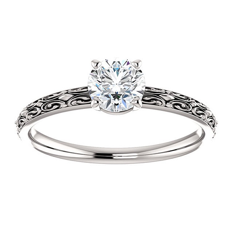 Engagement ring i71618 in Gold with Colorless Diamond - GIA 0.30ct - 0.40ct