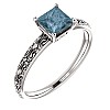 Engagement ring i71618Db in Gold with Blue Diamond 0.30ct - 0.50ct