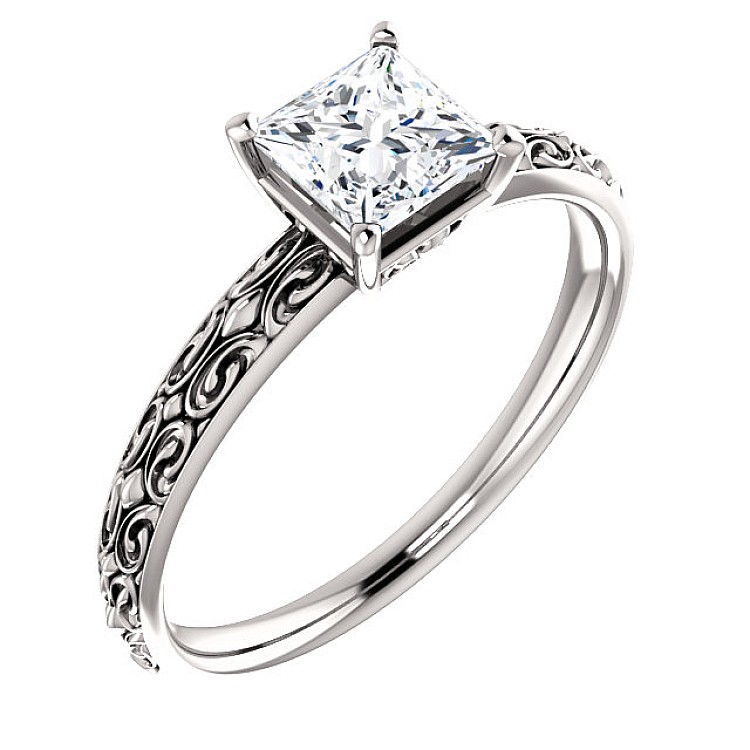 Engagement ring i71618 in Gold with Colorless Diamond - GIA 0.30ct - 0.40ct