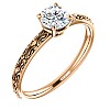 Engagement ring i71618 in Gold with Colorless Diamond - GIA 0.30ct - 0.40ct