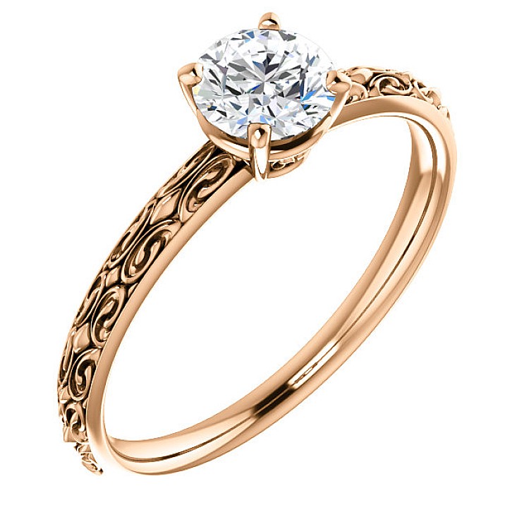 Engagement ring i71618 in Gold with Colorless Diamond - GIA 0.30ct - 0.40ct