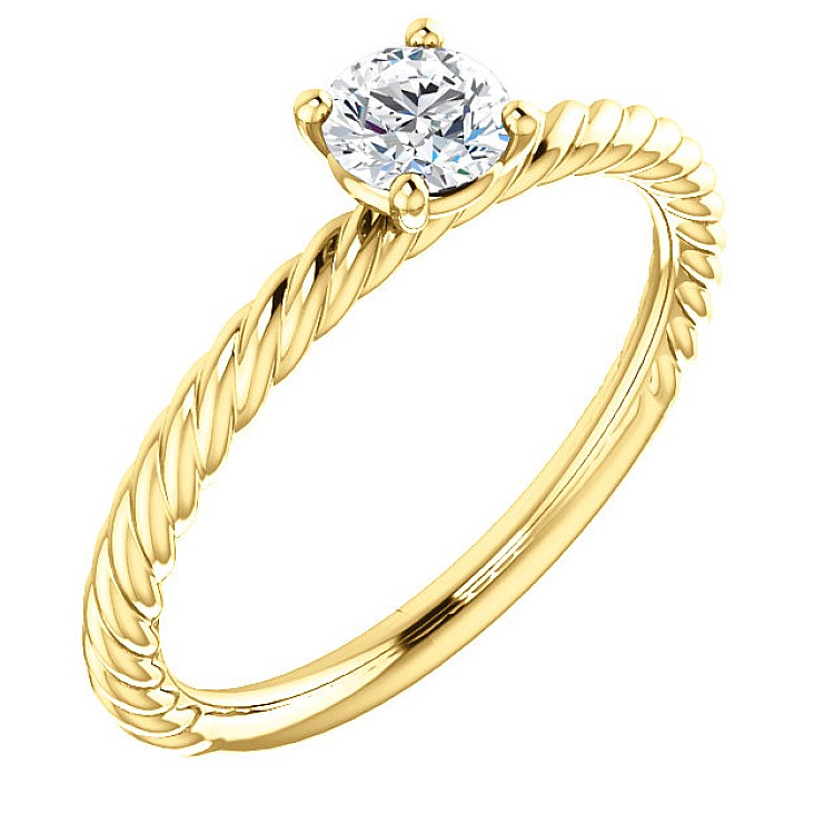 Engagement ring i71626 in Gold with Colorless Diamond - GIA 0.30ct - 0.40ct