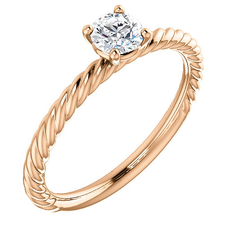 Engagement ring i71626 in Gold with Colorless Diamond - GIA 0.30ct - 0.40ct