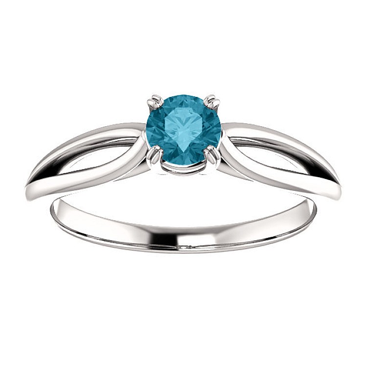 Engagement ring i71627Db in Gold with Blue Diamond