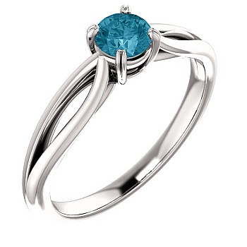 Engagement ring i71627Db in Gold with Blue Diamond 0.20ct - 0.25ct