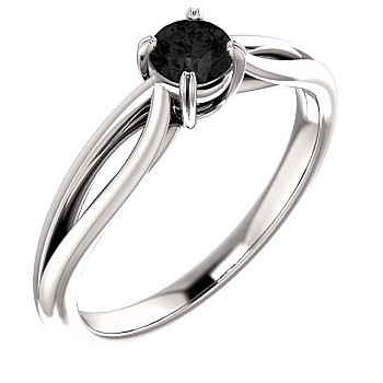 Gold engagement ring i71627Dn with Black Diamond 0.33ct - 0.85ct