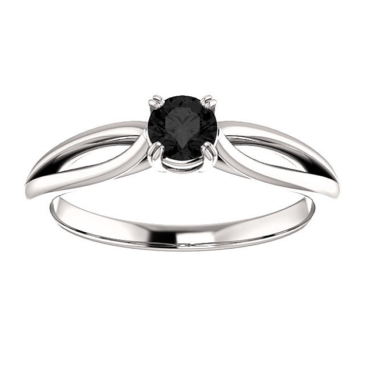 Gold engagement ring i71627Dn with Black Diamond 0.33ct - 0.85ct