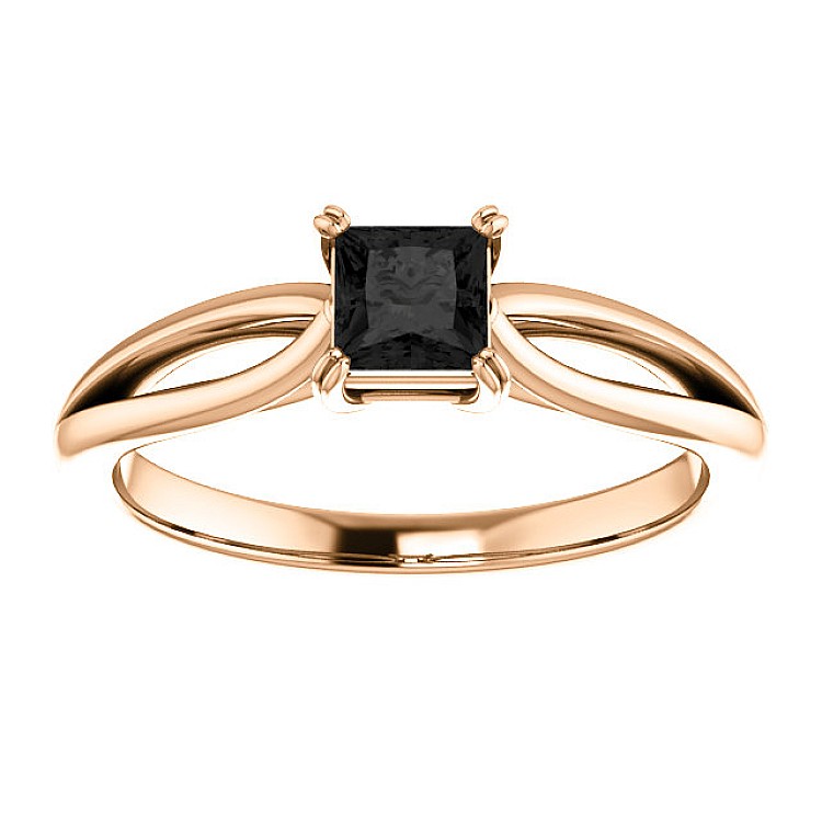 Gold engagement ring i71627Dn with Black Diamond 0.33ct - 0.85ct