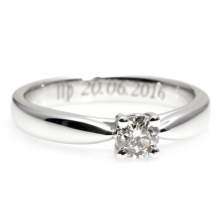 Engagement ring i71700 in Gold with Colorless Diamond - GIA 0.30ct - 0.40ct