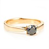 Gold engagement ring i71700dn with Black Diamond 0.33ct - 0.85ct