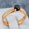 Gold engagement ring i71700dn with Black Diamond 0.33ct - 0.85ct