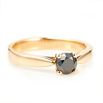 Gold engagement ring i71700dn with Black Diamond 0.33ct - 0.85ct