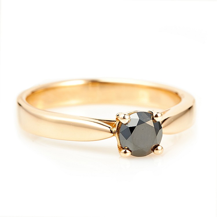 Gold engagement ring i71700dn with Black Diamond 0.33ct - 0.85ct