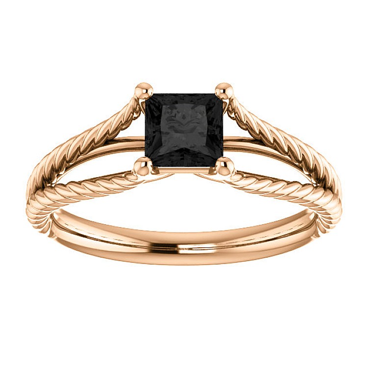 Gold engagement ring i71741Dn with Black Diamond 0.33ct - 0.85ct