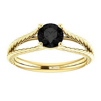 Gold engagement ring i71741Dn with Black Diamond 0.33ct - 0.85ct