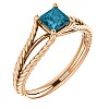 Engagement ring i71741Db in Gold with Blue Diamond