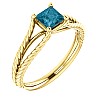 Engagement ring i71741Db in Gold with Blue Diamond