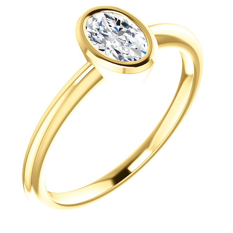 Engagement ring i71871 in Gold with Colorless Diamond - GIA 0.30ct - 0.40ct