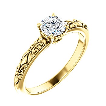 Engagement ring i71906 in Gold with Diamond - GIA 0.30ct - 0.40ct