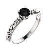 Gold engagement ring i71906Dn with Black Diamond 0.33ct - 0.85ct