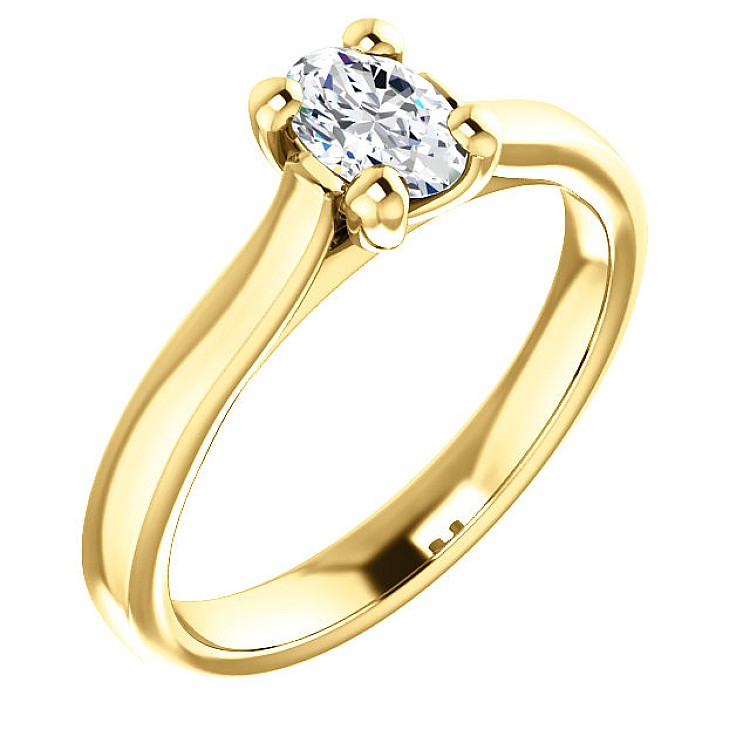 Engagement ring i122100 in Gold with Colorless Diamond - GIA 0.30ct - 0.40ct