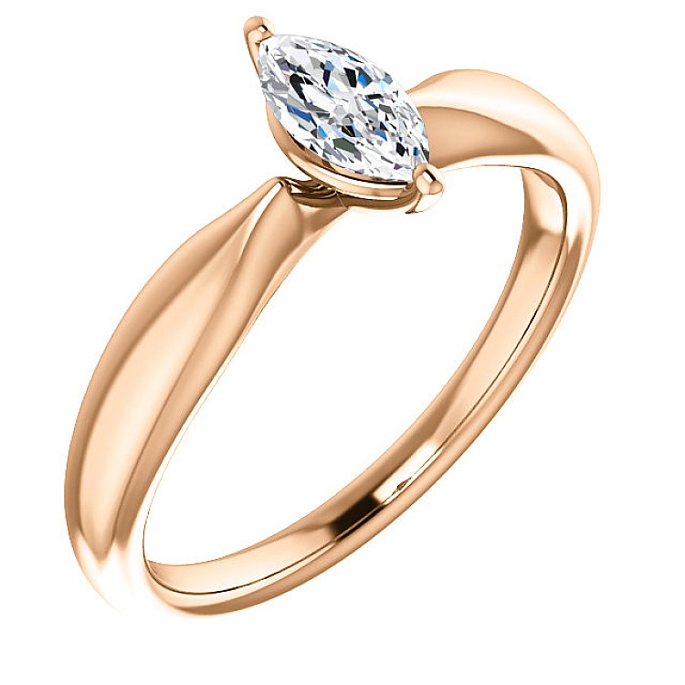 Engagement ring i123018 in Gold with Colorless Diamond - GIA 0.30ct - 0.40ct