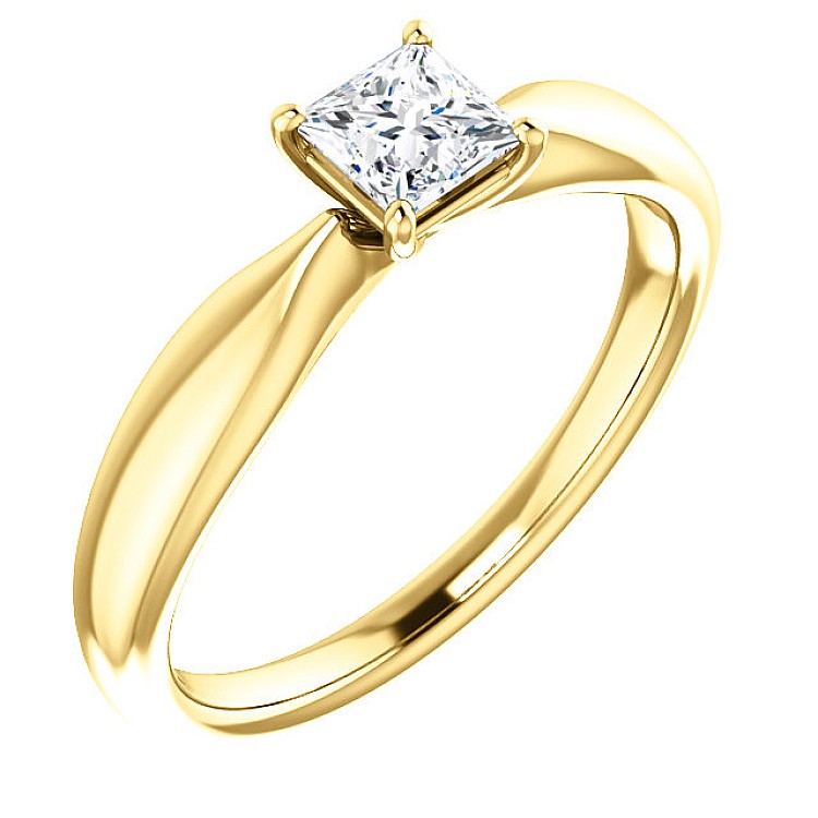 Engagement ring i123018 in Gold with Colorless Diamond - GIA 0.30ct - 0.40ct