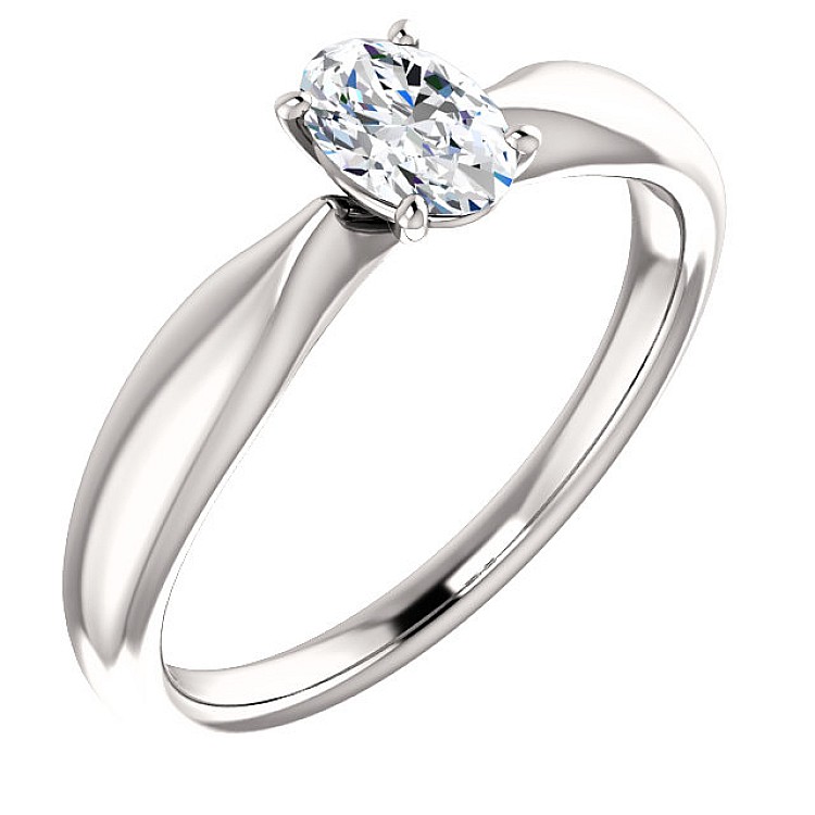 Engagement ring i123018 in Gold with Colorless Diamond - GIA 0.30ct - 0.40ct