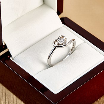 Engagement ring i1677 in Heart model Gold with Diamond 0.15ct - 0.25ct