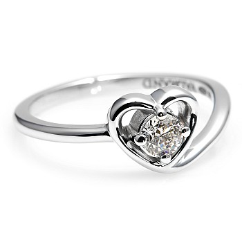 Engagement ring i1677 in Heart model Gold with Diamond 0.15ct - 0.25ct