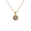 Entourage Pendant in Gold with Colorless Diamond and Black Diamonds pan1647didn