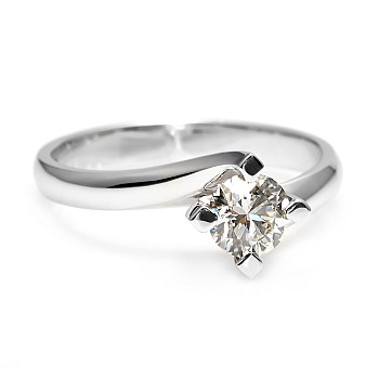 Engagement ring i2959 in Gold with Diamond - GIA 0.30ct - 0.40ct