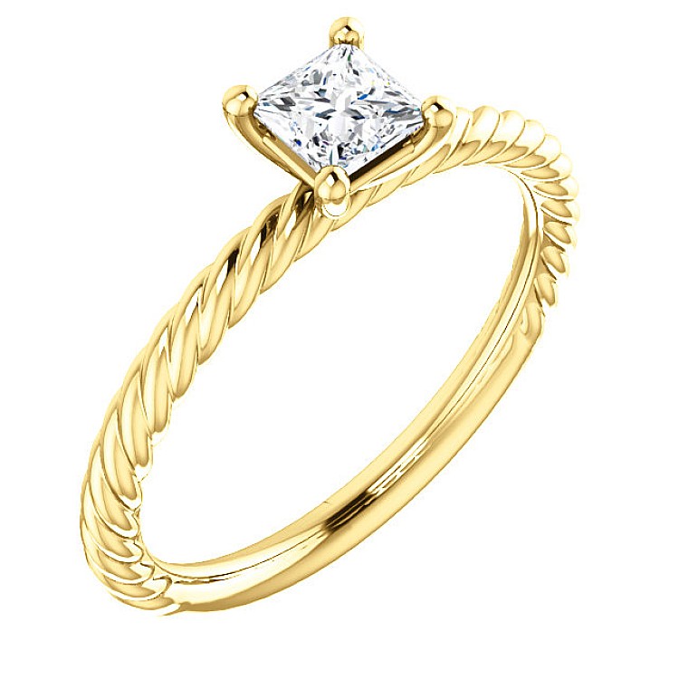 Engagement ring i71626 in Gold with Colorless Diamond - GIA 0.30ct - 0.40ct