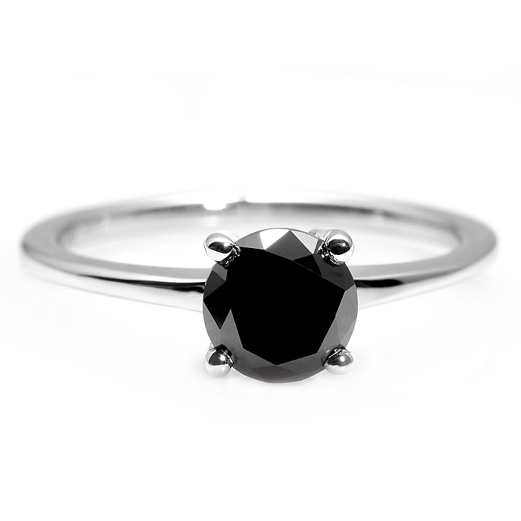 Gold engagement ring i71863dn with Black Diamond 0.50ct - 0.85ct