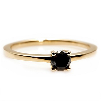 Gold engagement ring i71863dn with Black Diamond 0.20ct - 0.33ct