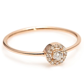 Trendy ring s001 in Gold or Platinum with Diamonds