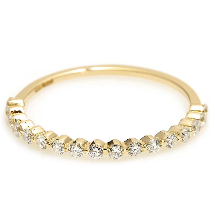 Trendy ring s010 in Gold or Platinum with Diamonds