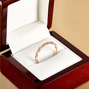 Trendy ring s017 in Gold or Platinum with Diamonds