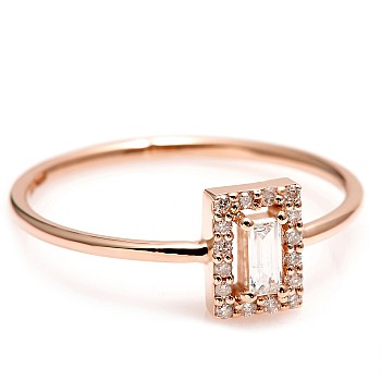 Trendy ring s019 in Gold or Platinum with Diamonds