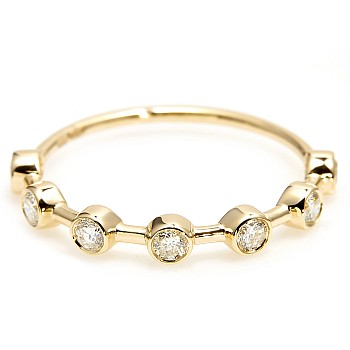 Trendy ring s020 in Gold or Platinum with Diamonds