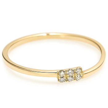 Trendy ring s023 in Gold or Platinum with Diamonds