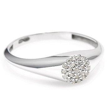 Trendy ring s024 in Gold or Platinum with Diamonds