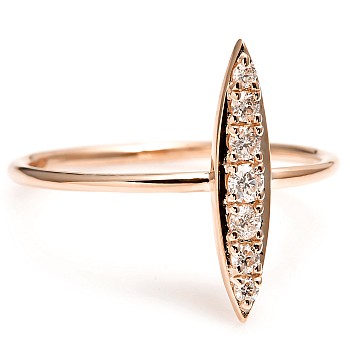 Trendy ring s025 in Gold or Platinum with Diamonds