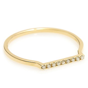 Trendy ring s029 in Gold or Platinum with Diamonds