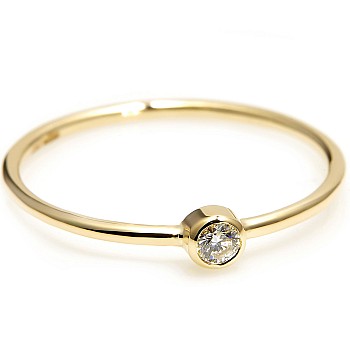 Trendy ring s034 in Gold or Platinum with Diamonds