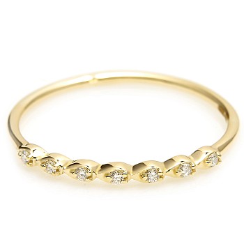 Trendy ring s036 in Gold or Platinum with Diamonds