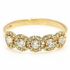 Trendy ring s037 in Gold or Platinum with Diamonds