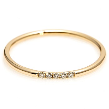 Trendy ring s040 in Gold or Platinum with Diamonds