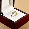 Trendy ring s044 in Gold or Platinum with Diamonds