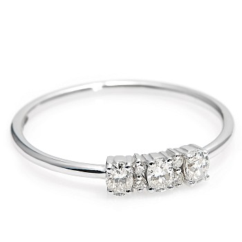 Trendy ring s046 in Gold or Platinum with Diamonds